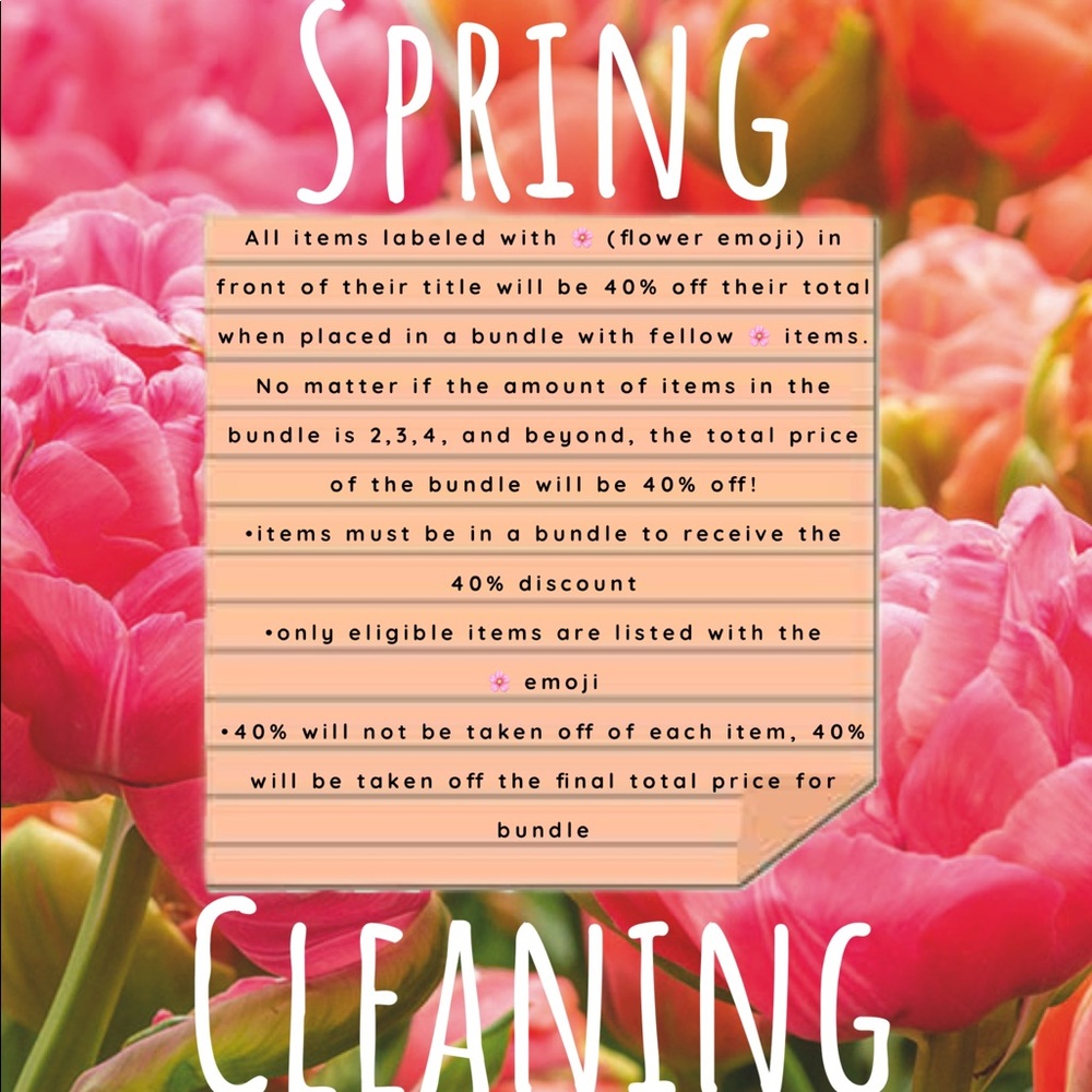 SPRING CLEAN 40% OFF🌸🌸🌸🌸🌸